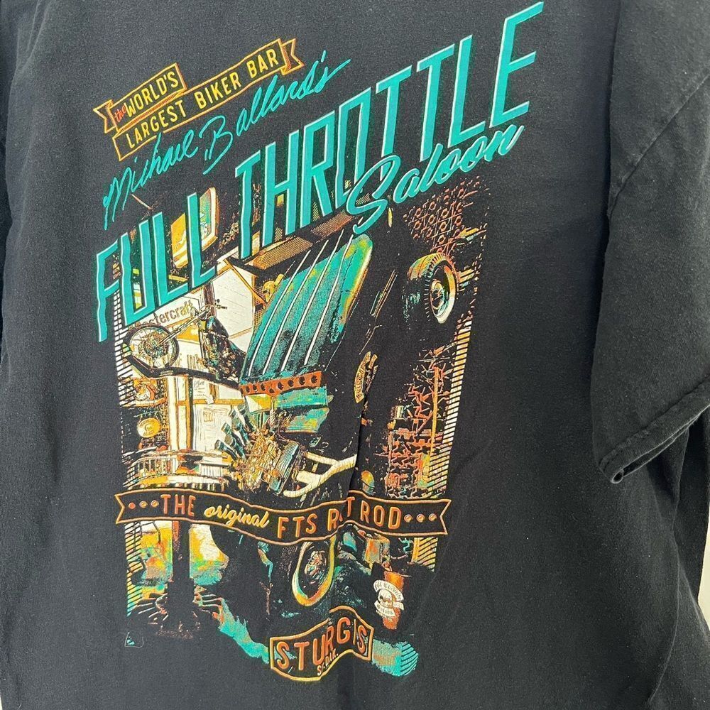 Full Throttle Saloon Sturgis Mens T-shirt XL Black Graphic Design Biker Sturgis